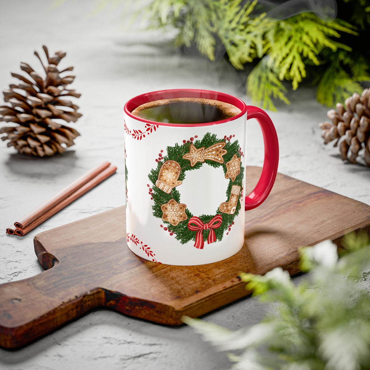 Christmas Wreath Gingerbread Mug (11oz)