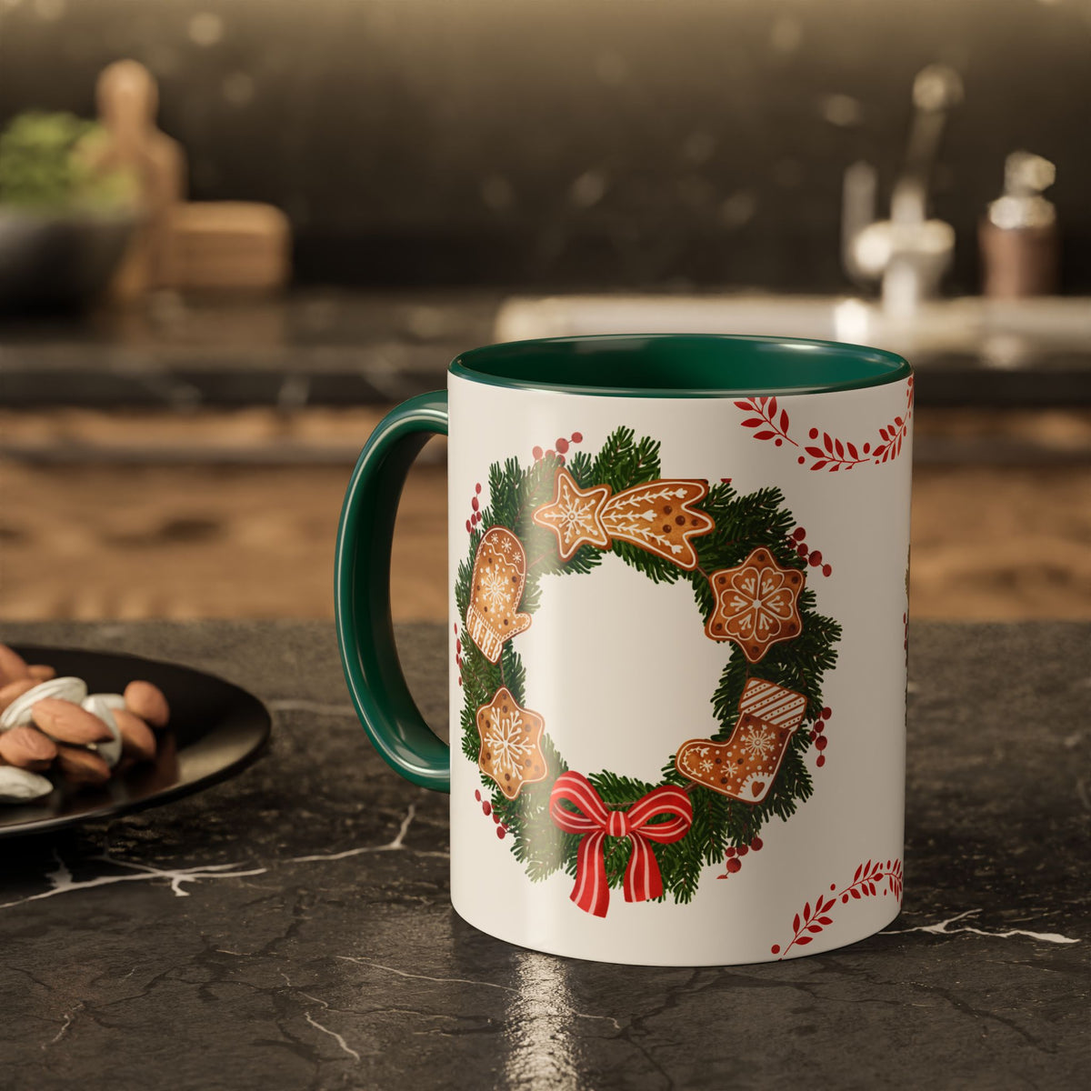 Christmas Wreath Gingerbread Mug (11oz)